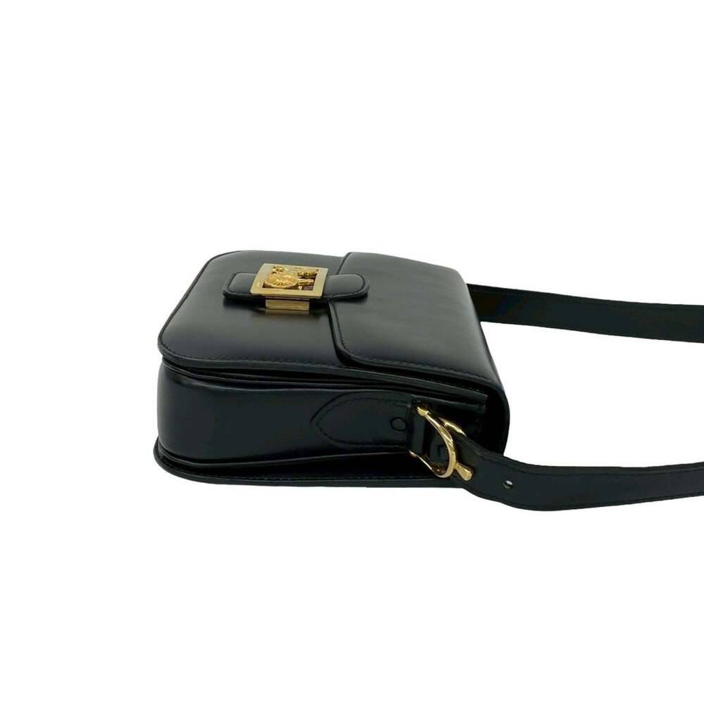 CELINE Vintage Logo Carriage Hardware Calf Leather Genuine Shoulder Bag Pouch... - Picture 6 of 10